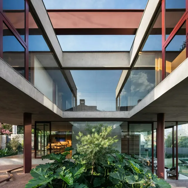 Modern Architectural Interior with Indoor Garden