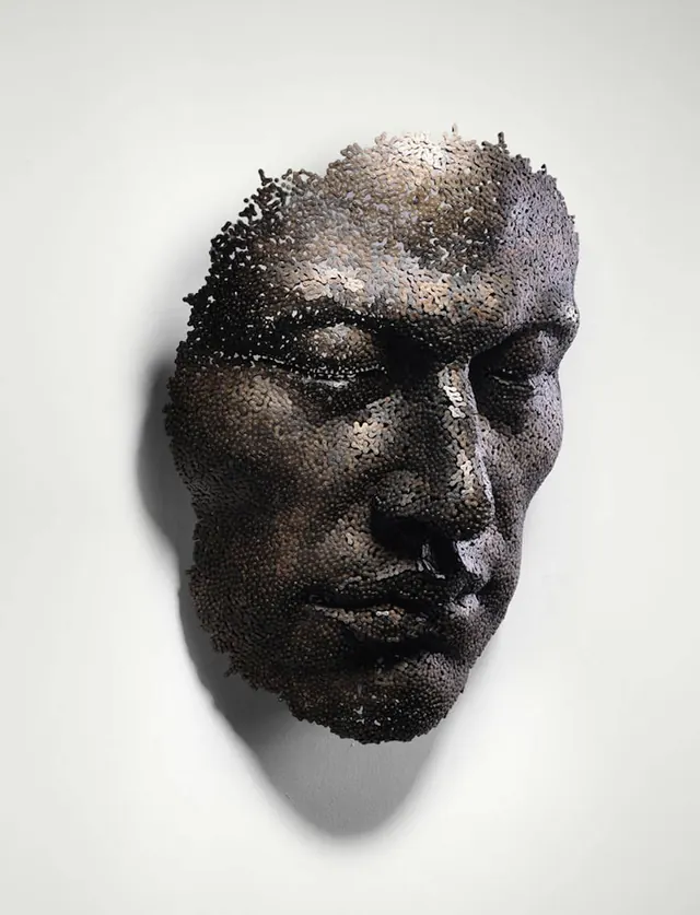 Textured Portrait Sculpture