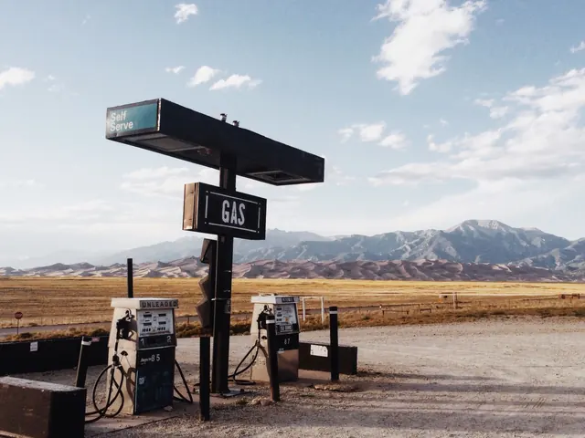 Gas Station in Desert Landscape
