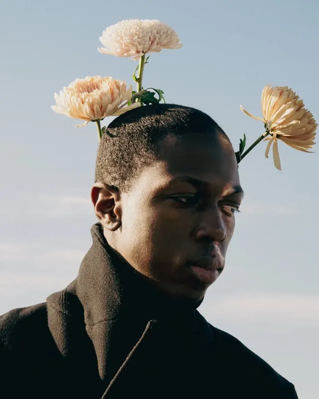 Portrait with Floral Headpiece