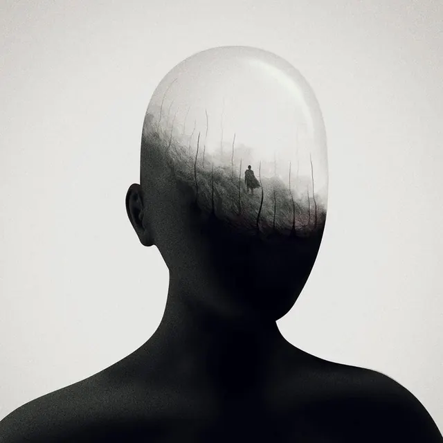 Surrealist Silhouette Portrait