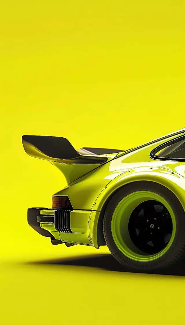 Yellow Sports Car Close-up
