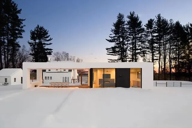 Modernist Architecture in Snow