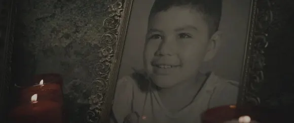 Framed Portrait with Candles