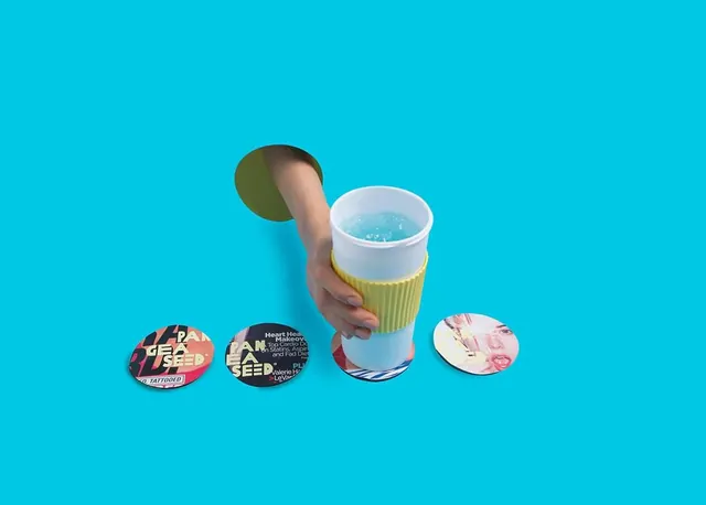 Product Showcase on Cyan Background