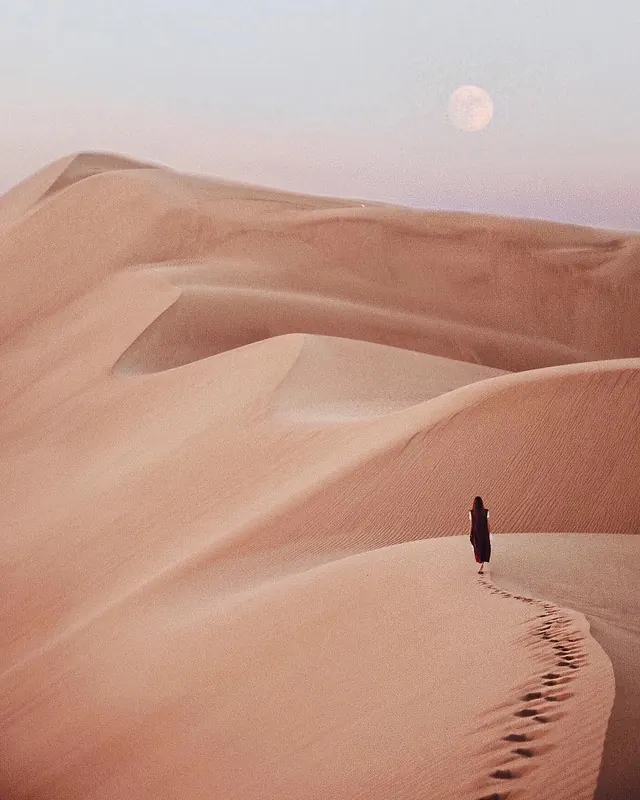 Desert Landscape with Lone Figure