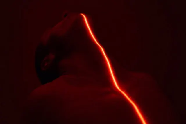 Neon Light Contour Portrait