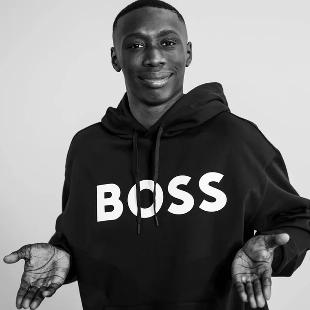 Black and White Hoodie Portrait