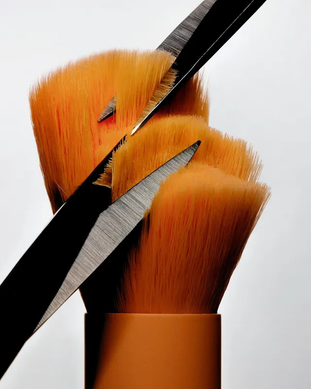 Artistic Paintbrush Close-up