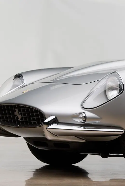 Silver Sports Car Close-up