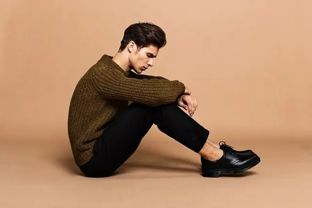 Man in Knit Sweater Portrait