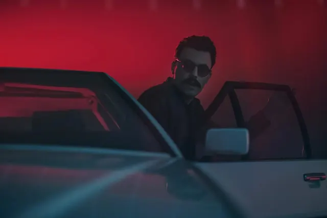 Red Interior Car Portrait