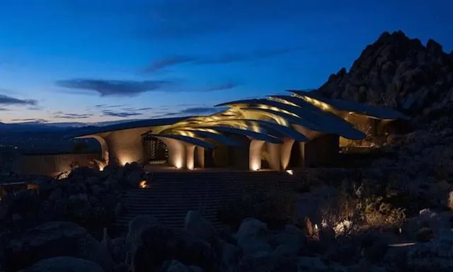 Modern Architectural Structure at Dusk