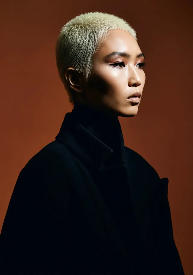 Portrait of a person with blonde hair