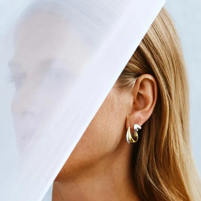 Close-up Portrait with Fabric Overlay