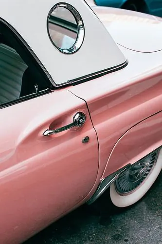 Vintage Pink Car Detail