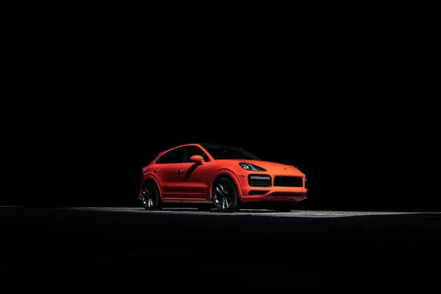 Red Sedan Studio Shot