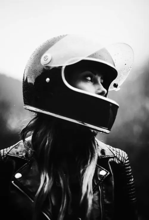 Motorcycle Helmet Portrait