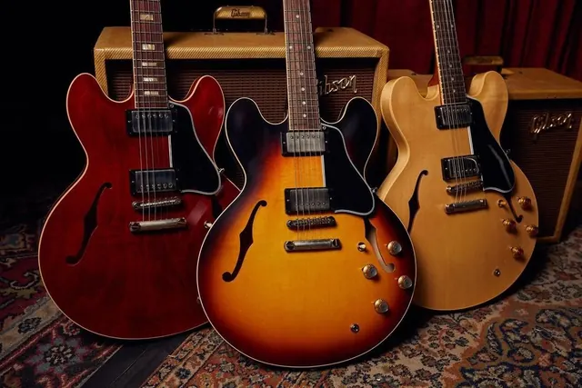 Electric Guitars on Rug