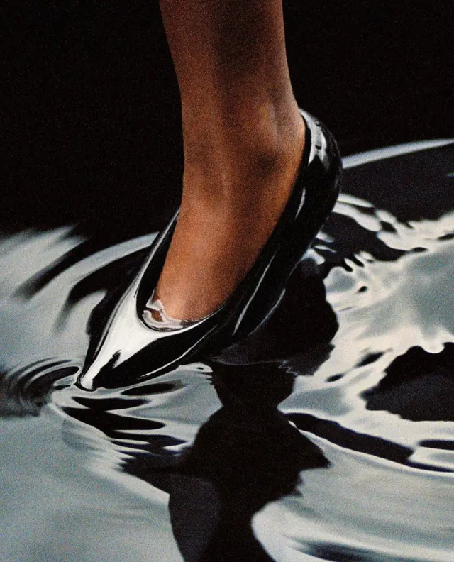 Reflective Water Footwear Shot