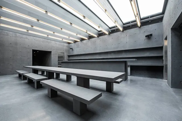 Minimalist Concrete Interior, brutalist, minimal, monochrome