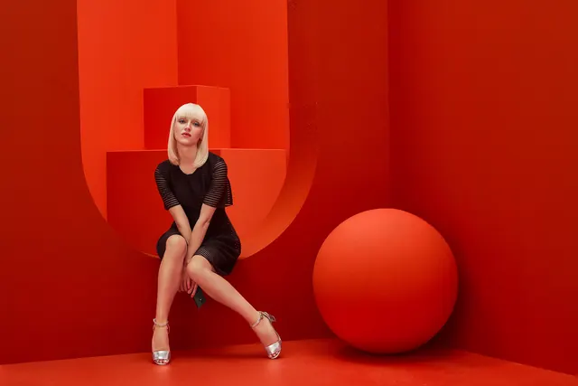 Red Studio Portrait