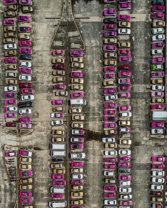 Aerial Parking Lot Pattern