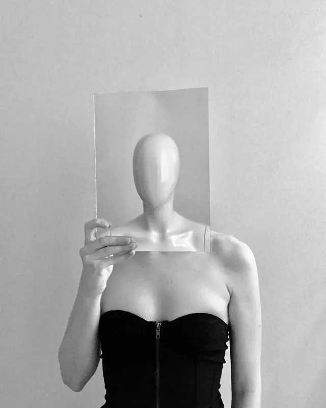 Abstract Figure with Transparent Overlay