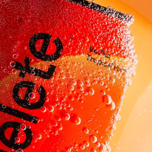 Close-up of carbonated beverage