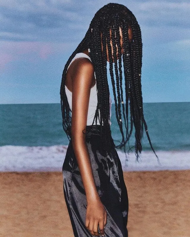 Beach Portrait with Braided Hair