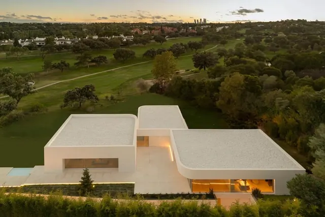 Modernist Architecture at Dusk