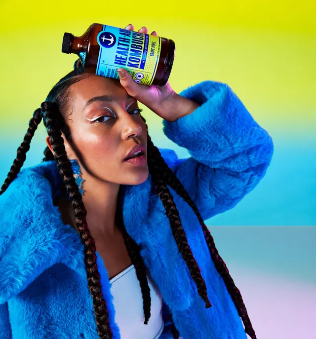 Vibrant Portrait with Product Placement