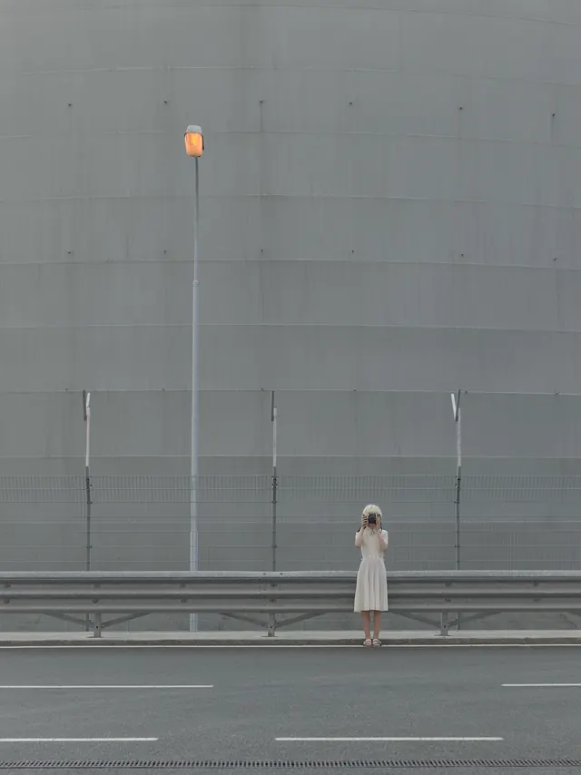 Minimalist Urban Street Scene