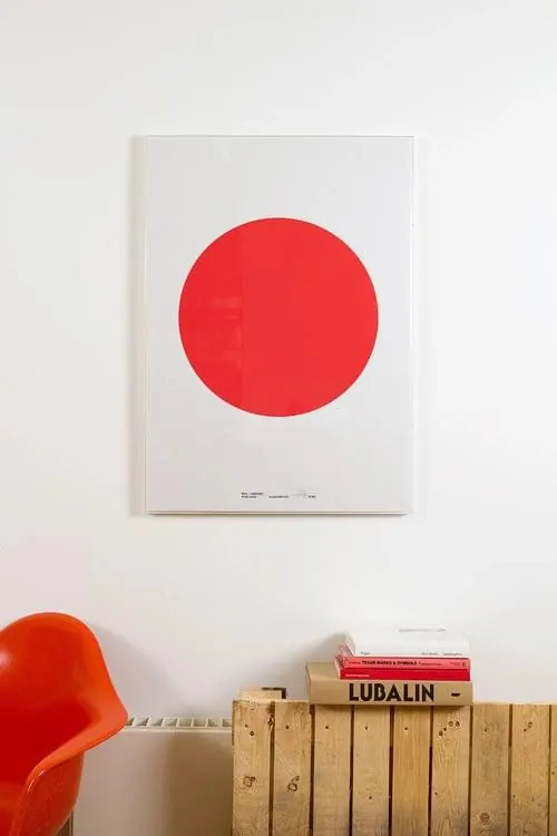 Minimalist Red Circle Artwork