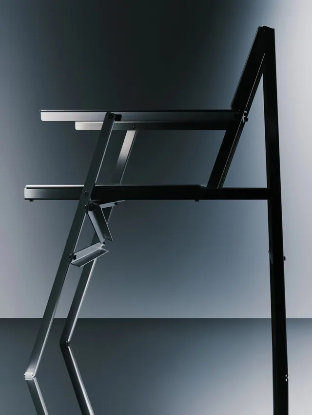 Ten Letters minimal metal chair profile, minimal, technical, monochrome