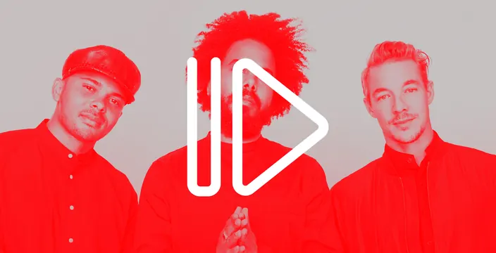 Union Direct red duotone band portrait, editorial, photographic, vibrant