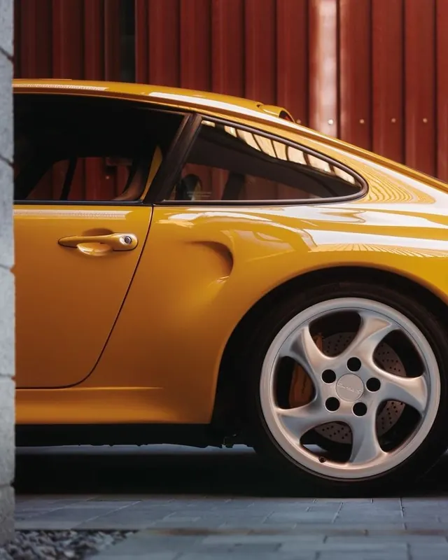 Yellow Sports Car Profile