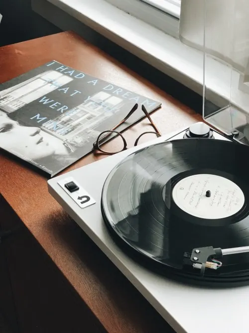 Vinyl Record and Magazine Mockup