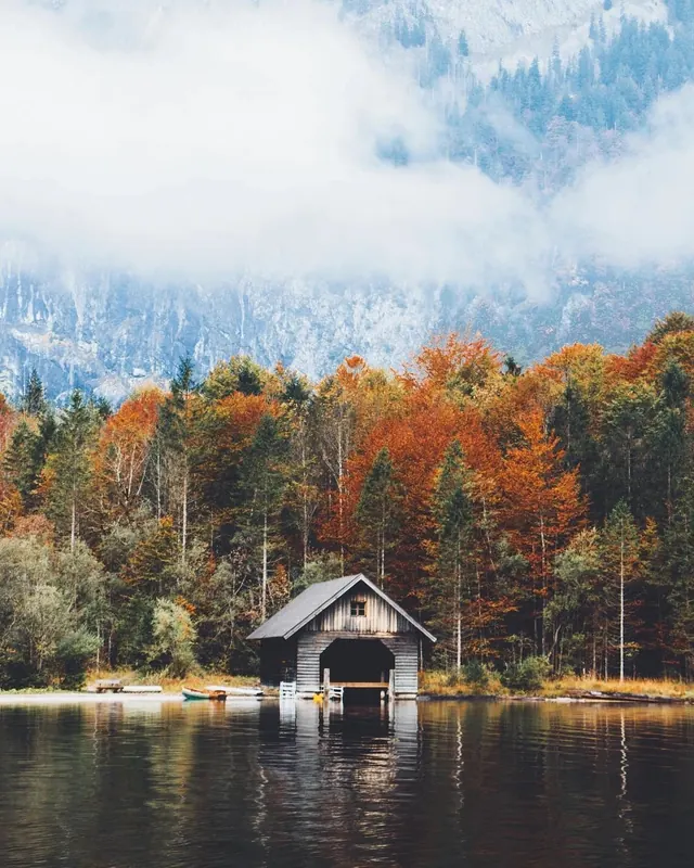 Mountain Cabin by Lake