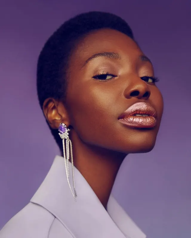 Purple Beauty Editorial Close-Up, editorial, photographic, vibrant