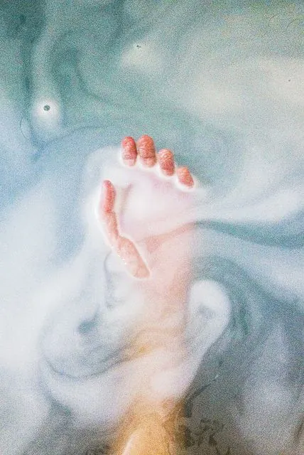 Abstract Human Foot in Smoke