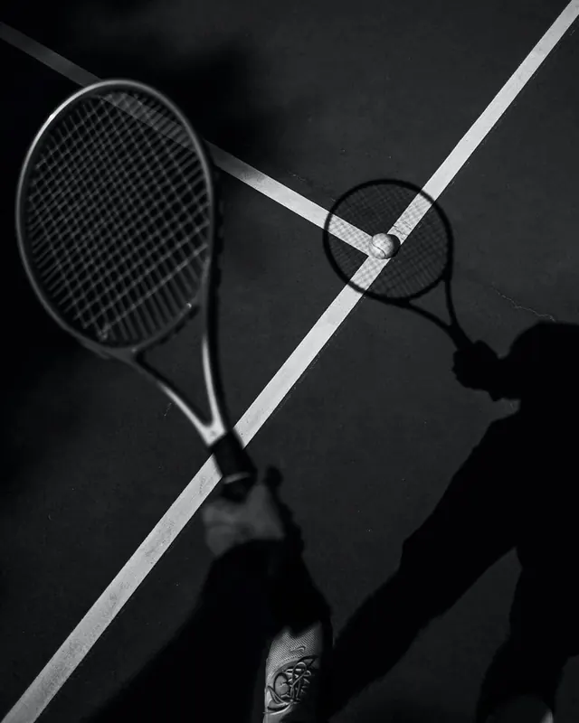 Tennis court shadow POV, minimal, monochrome, monochrome