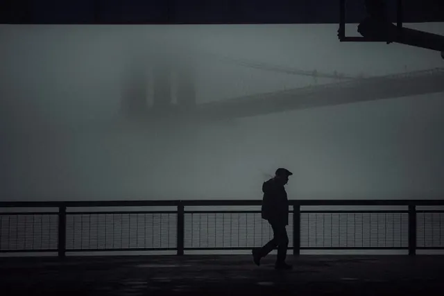 Foggy Silhouette Figure