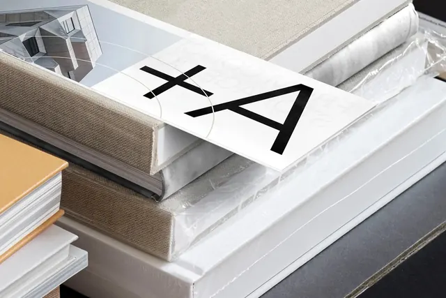 Minimalist Typography on Stacked Paper