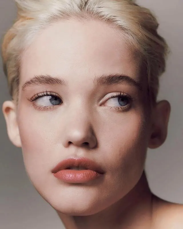 Portrait of a woman with blonde hair