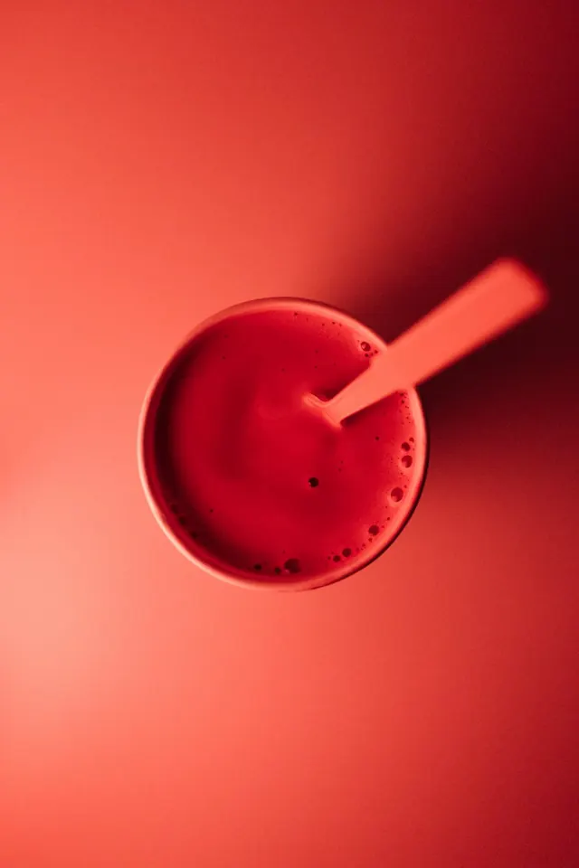 Red Beverage Close-up