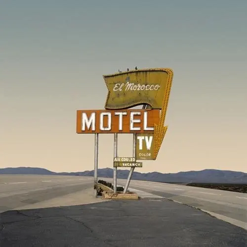 Vintage Motel Signage in Desert