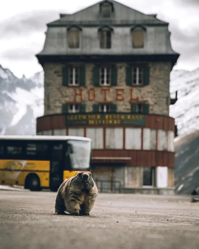 Mountain Village Scene