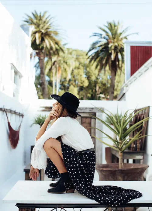 Lifestyle Portrait in Tropical Setting