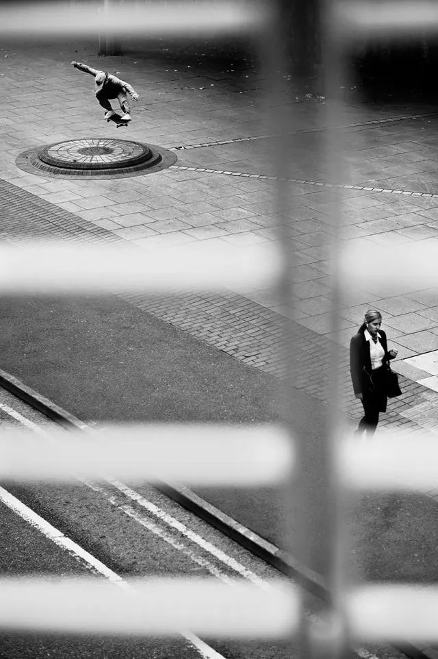 Monochrome Athletic Track Photography